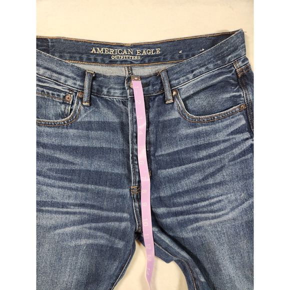 6 Short American Eagle Jeans Womens Hi-Rise Girlfriend Ripped Button Fly Distres - Picture 12 of 16